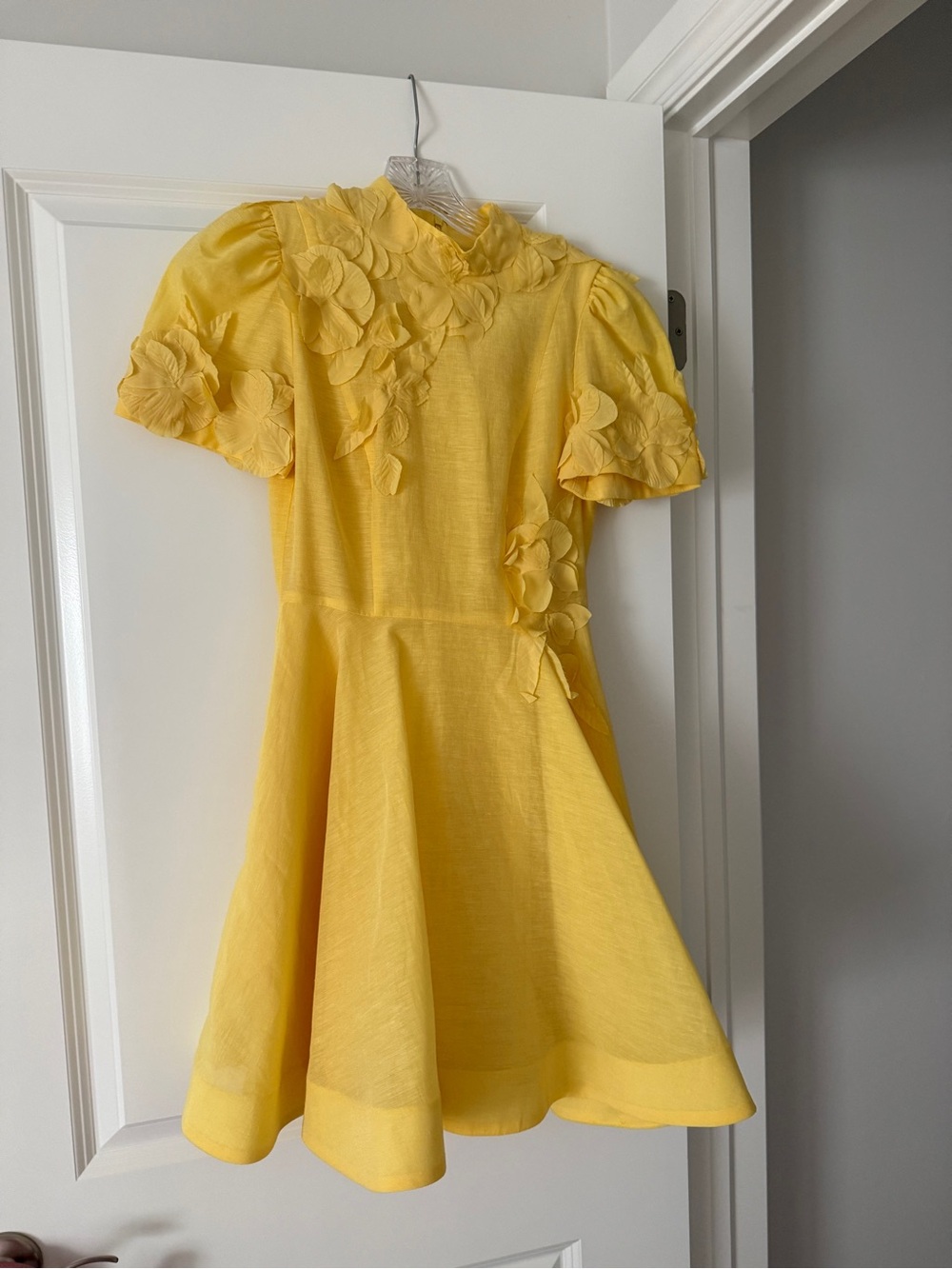 Women Floral Applique Fit-and-Flare Dress